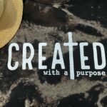 Created with a purpose, sweatshirt, reverse tie dye, positive message