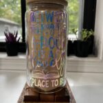 Book Lover Glass Can Cup, Cold Brew, coffee, Cup, Trendy, cute