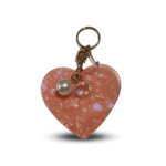 Acrylic Heart Keychain Sealed with Resin
